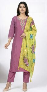 women solid kurti pant set